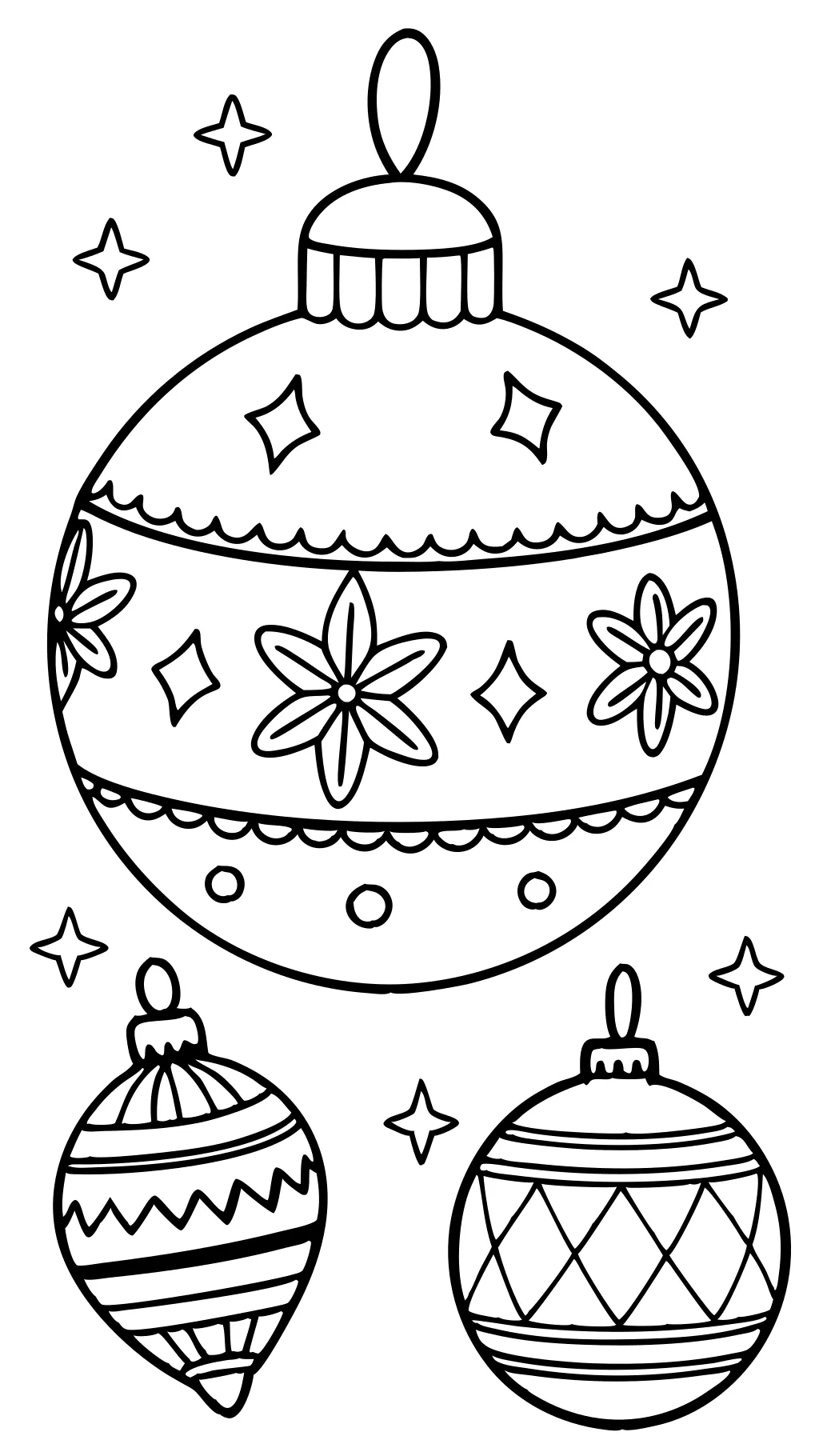 printable coloring pages christmas ornaments